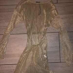 PLT Gold Balloon Dress
